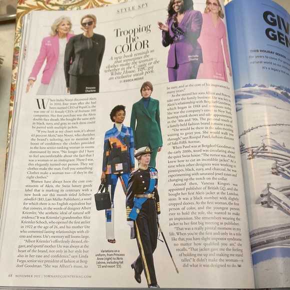 🎊🍾🎈LUXURY HP 🔥 Akris navy blue and white jacket 🔥🎉💕🏆 - Picture 3 of 6